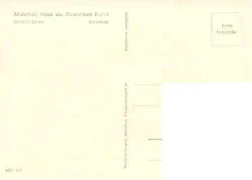 AK / Ansichtskarte 73948341 Haus_der_Deutschen_Kunst_Verlag_HDK_Nr. 560 Bergheuer Heinrich Berann
