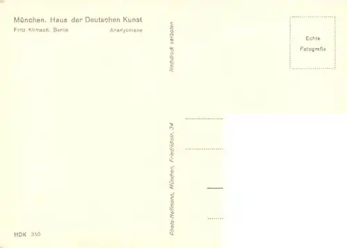 AK / Ansichtskarte  Haus_der_Deutschen_Kunst_Verlag_HDK_Nr. 350 Anahyomene Fritz Klimsch Berlin