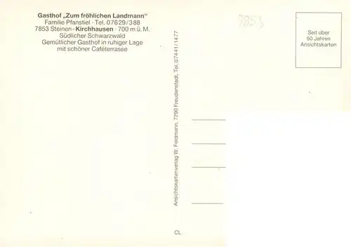 AK / Ansichtskarte 73948398 Kirchhausen_Steinen Gasthof Zum froehlichen Landmann