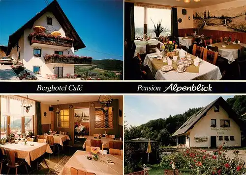AK / Ansichtskarte 73948403 Endenburg_Steinen_BW Berghotel Cafe Pension Alpenblik Gastraeume Garten