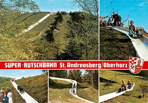 AK / Ansichtskarte 73948442 St_Andreasberg_Harz Super Rutschbahn am Matthias Schmidt Berg
