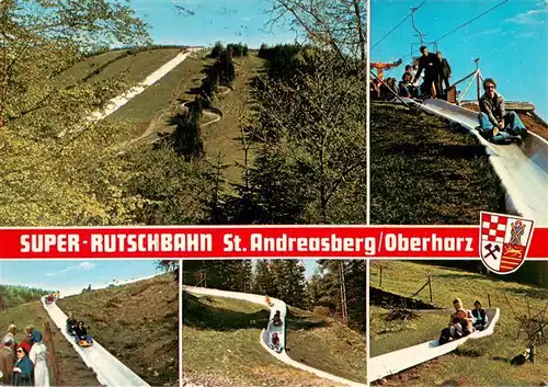 AK / Ansichtskarte 73948444 St_Andreasberg_Harz Super Rutschbahn am Matthias Schmidt Berg