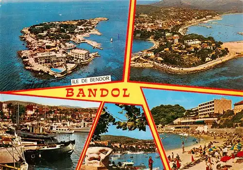 AK / Ansichtskarte  Bandol_83-sur-Mer Ile de Bendor vue aérienne Port Plage