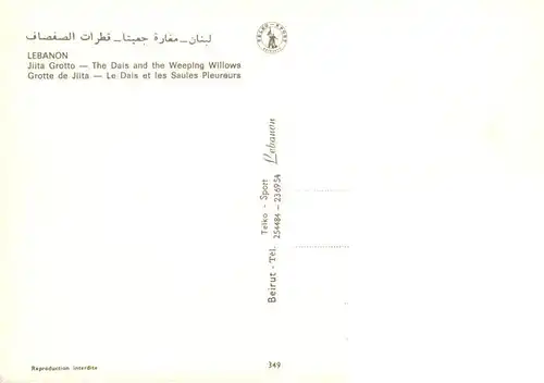 AK / Ansichtskarte  Lebanon Jiita Grotto The Dais and the Weeping Willows