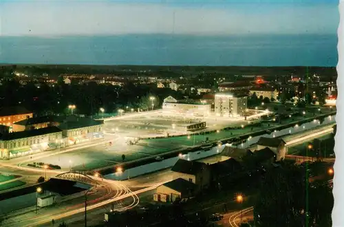 AK / Ansichtskarte  Soederhamn_Sweden Stadtpanorama Nachtaufnahme