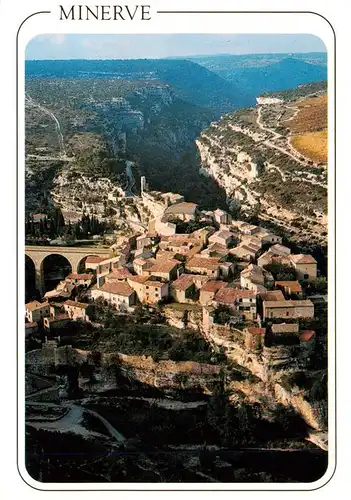 AK / Ansichtskarte  Minerve_34 Vue aérienne de la Cité Cathare
