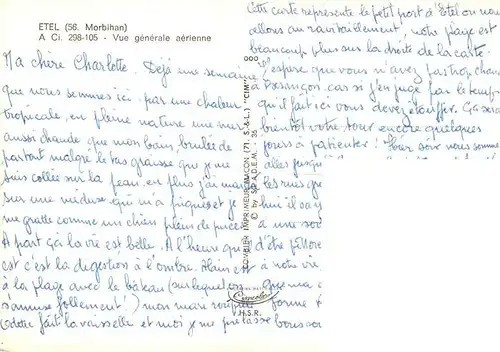 AK / Ansichtskarte  Etel_56_Morbihan Vue générale aérienne