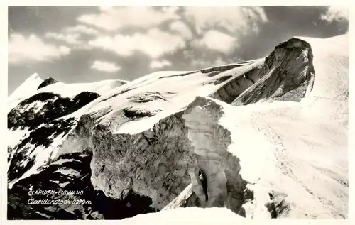 AK / Ansichtskarte  Claridenstock_Clariden_3268m_GL Fliegeraufnahme mit Clariden Eiswand