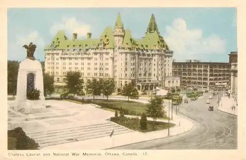 AK / Ansichtskarte  Ottawa_Canada Chateau Laurier and National War Memorial