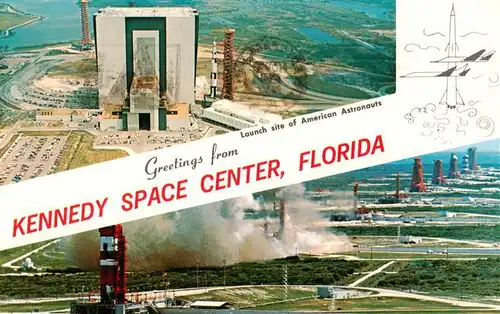 AK / Ansichtskarte 73948658 Florida__US-State Kennedy Space Center Launch site of American Astronauts