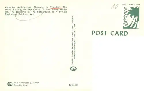 AK / Ansichtskarte  Trinidad_and_Tobago Victorian Architecture Abounds The White Building The Office Of The Prime Minister
