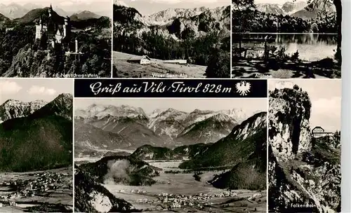 AK / Ansichtskarte 73948689 Vils_Tirol Neuschwanstein Vilser Senn Alp Alpsee Ortsansicht Flakenstein