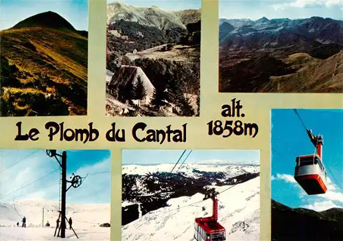 AK / Ansichtskarte  Auvergne_Region Le Plomb du Cantal Wintersportplatz Bergbahn Gebirgspanorama