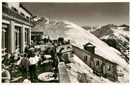 AK / Ansichtskarte  Muottas_Muragl_Muottas_Murail_2453m_GR Hotel Restaurant Sonnenterrasse