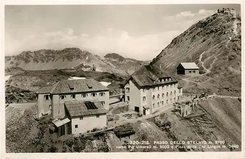 AK / Ansichtskarte  Passo_dello_Stelvio_2750m_Stilfserjochpass_IT Piz Umbrail e Pizzo delle Tre Lingue