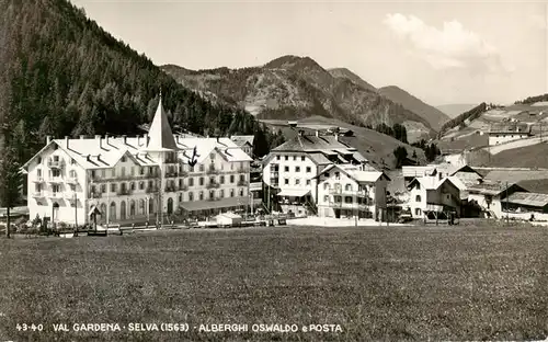 AK / Ansichtskarte  Selva__Wolkenstein_Val_Gardena_IT Alberghi Oswaldo e Posta