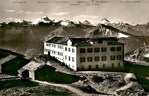 AK / Ansichtskarte  Gemmipass_2322m_VS Hotel Wildstrubel Leukerbad Kandersteg