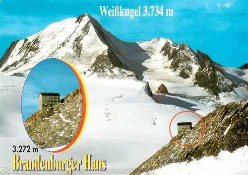 AK / Ansichtskarte 73948797 Vent__oetztal_Tirol_AT Brandenburger Haus mit Weisskugel