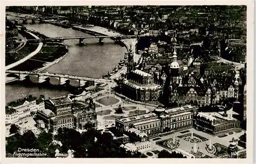 AK / Ansichtskarte  DRESDEN_Elbe Fliegeraufnahme