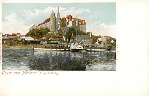 AK / Ansichtskarte 73948822 Meissen_Elbe_Sachsen Albrechtsburg Dampfer
