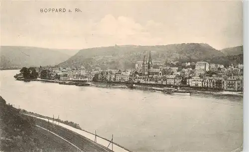 AK / Ansichtskarte  Boppard_Rhein_Rheinland-Pfalz Panorama Blick ueber den Rhein