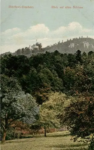 AK / Ansichtskarte  Baden-Baden Blick auf altes Schloss