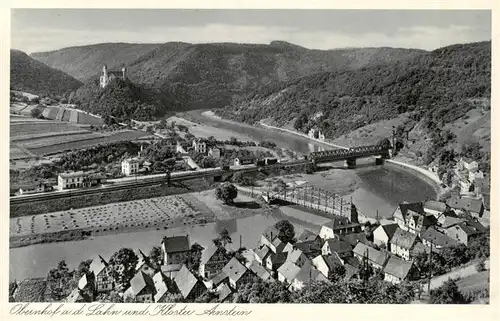 AK / Ansichtskarte  Obernhof_Lahn Panorama Blick zum Kloster Arnstein Kupfertiefdruck