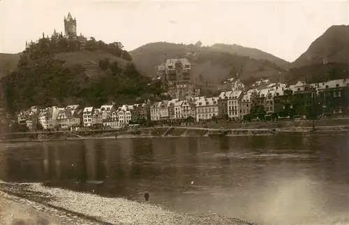 AK / Ansichtskarte  Cochem_Kochem_Mosel Uferpartie an der Mosel Blick zur Reichsburg