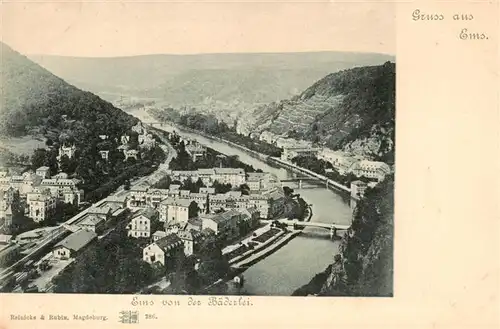 AK / Ansichtskarte  Bad_Ems_Lahn Panorama Blick von der Baederlei