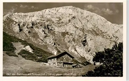 AK / Ansichtskarte 73948883 BERCHTESGADEN Carl von Stahlhaus am Torennerjoch gegen hohes Brett Alpen