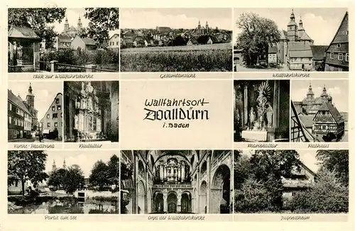 AK / Ansichtskarte 73948901 Wallduern Wallfahrtskirche Gesamtansicht Altar Rathaus See Orgel Jugendheim