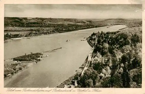 AK / Ansichtskarte 73948929 Rolandseck_Remagen Panorama Blick vom Rolandsbogen Unkel am Rhein