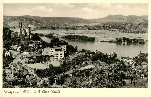 AK / Ansichtskarte  Remagen_Rheinland-Pfalz Panorama Apollinariskirche