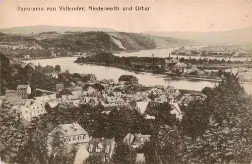 AK / Ansichtskarte  Vallendar Panorama mit Niederwerth und Urbar