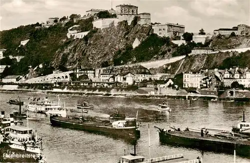 AK / Ansichtskarte 73948937 Ehrenbreitstein Blick ueber den Rhein zur Festung