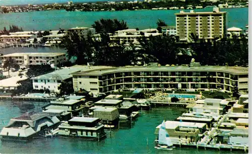 AK / Ansichtskarte 73949021 Miami_Beach Harbour West Yacht Club aerial view