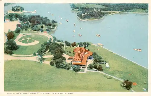 AK / Ansichtskarte  Travers_Island_New_York_City_USA New York Athletic Club aerial view