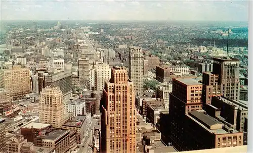 AK / Ansichtskarte 73949024 Detroit_Michigan Downtown looking north from the Observation Tower of Penobscot Building