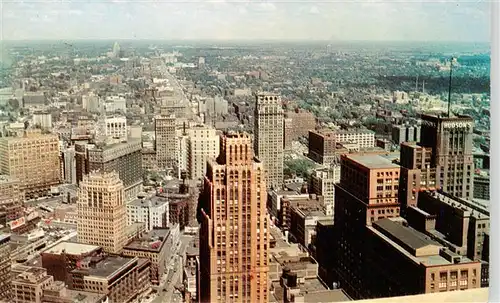 AK / Ansichtskarte  Detroit_Michigan Downtown looking north from the Observation Tower of Penobscot Building