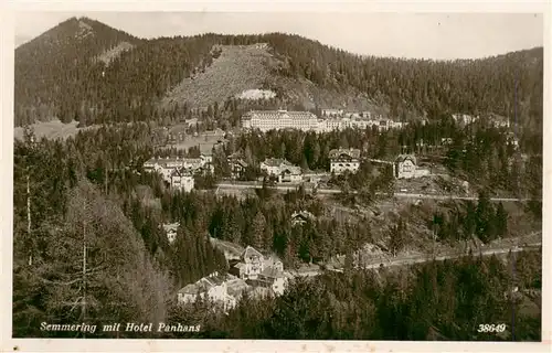 AK / Ansichtskarte  Semmering_Niederoesterreich Panorama mit Hotel Panhans