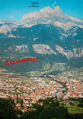 AK / Ansichtskarte  Sallanches_74_Haute-Savoie La Ville et les Aiguilles de Warens Vue aerienne