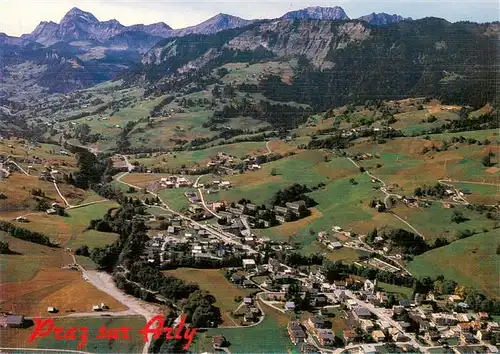 AK / Ansichtskarte  Praz-sur-Arly Vue aerienne Via la station et le Mnt Charvin