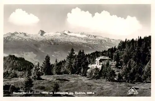 AK / Ansichtskarte  Theodor-Karl-Holl-Haus_Tauplitz_Steiermark_AT Berghaus am Lawinenstein gegen Dachstein