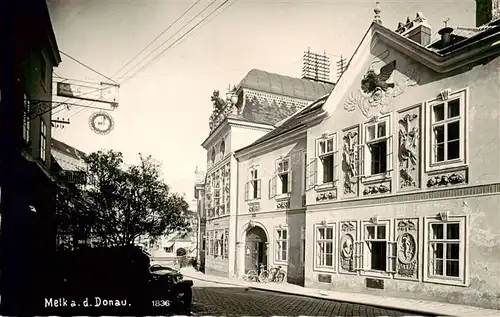 AK / Ansichtskarte  Melk_Donau_Niederoesterreich_AT Linzerstrasse mit ehemaligem Postgebaeude