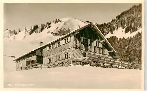 AK / Ansichtskarte  Ofterschwang Kahlrueckenalpe mit Rangiswangerhorn Winterlandschaft Allgaeuer Alpen