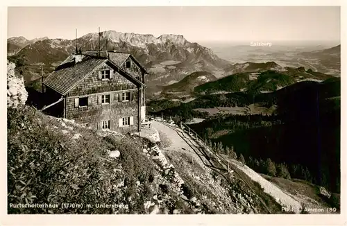 AK / Ansichtskarte  BERCHTESGADEN Purtschellerhaus mit Untersberg Fernsicht Blick nach Salzburg