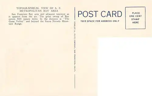 AK / Ansichtskarte  San_Francisco_California_USA Showing bay district and adjacent teritory bird's eye view