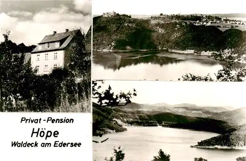 AK / Ansichtskarte  Waldeck__Edersee Pension Hoepe Landschaftspanorama