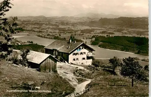 AK / Ansichtskarte  Niedersonthofen_Waltenhofen_Bayern Jugendberghaus Fernsicht