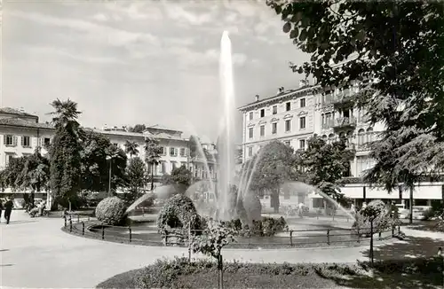 AK / Ansichtskarte  Lugano_Lago_di_Lugano_TI Fontana Piazza Manzoni